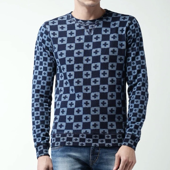 SCOTCH & SODA Sweatshirt Men's SIZE XX-LARGE XXL 2XL Navy Blue Crosses Pullover